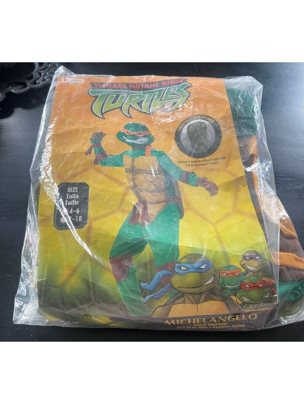 Vintage 2003 Teenage Mutant Ninja Turtles Michelangelo Child Costume Size 4-6